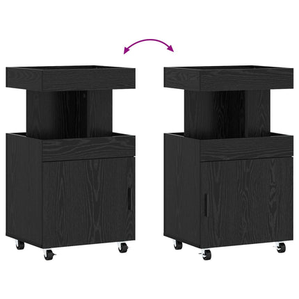 Barvogn Sort eg 50 x 41 x 89 cm Konstrueret træ