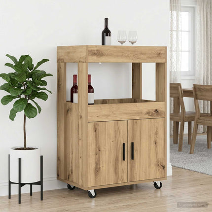 Barvogn Artisan-eg 60 x 39,5 x 89 cm Konstrueret træ