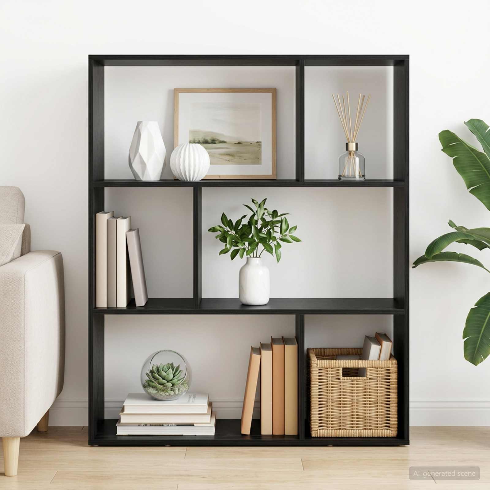 vidaXL Bogskab 102 x 29 x 103,5 cm Konstrueret træ Sort eg