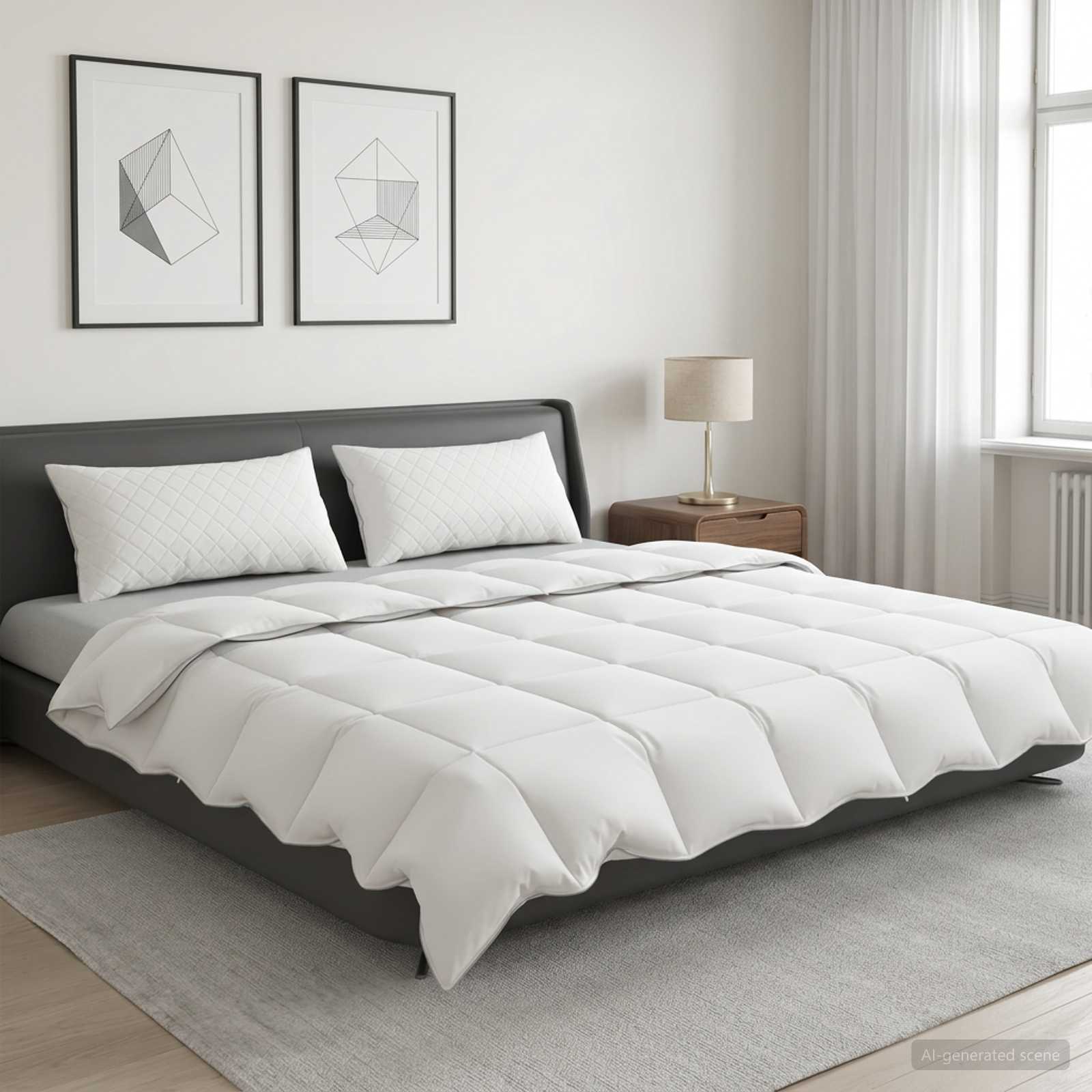 vidaXL 90% gåsedun dyne sæt FULDA 3 stk. 200 x 200 cm Sommer 100 GSM