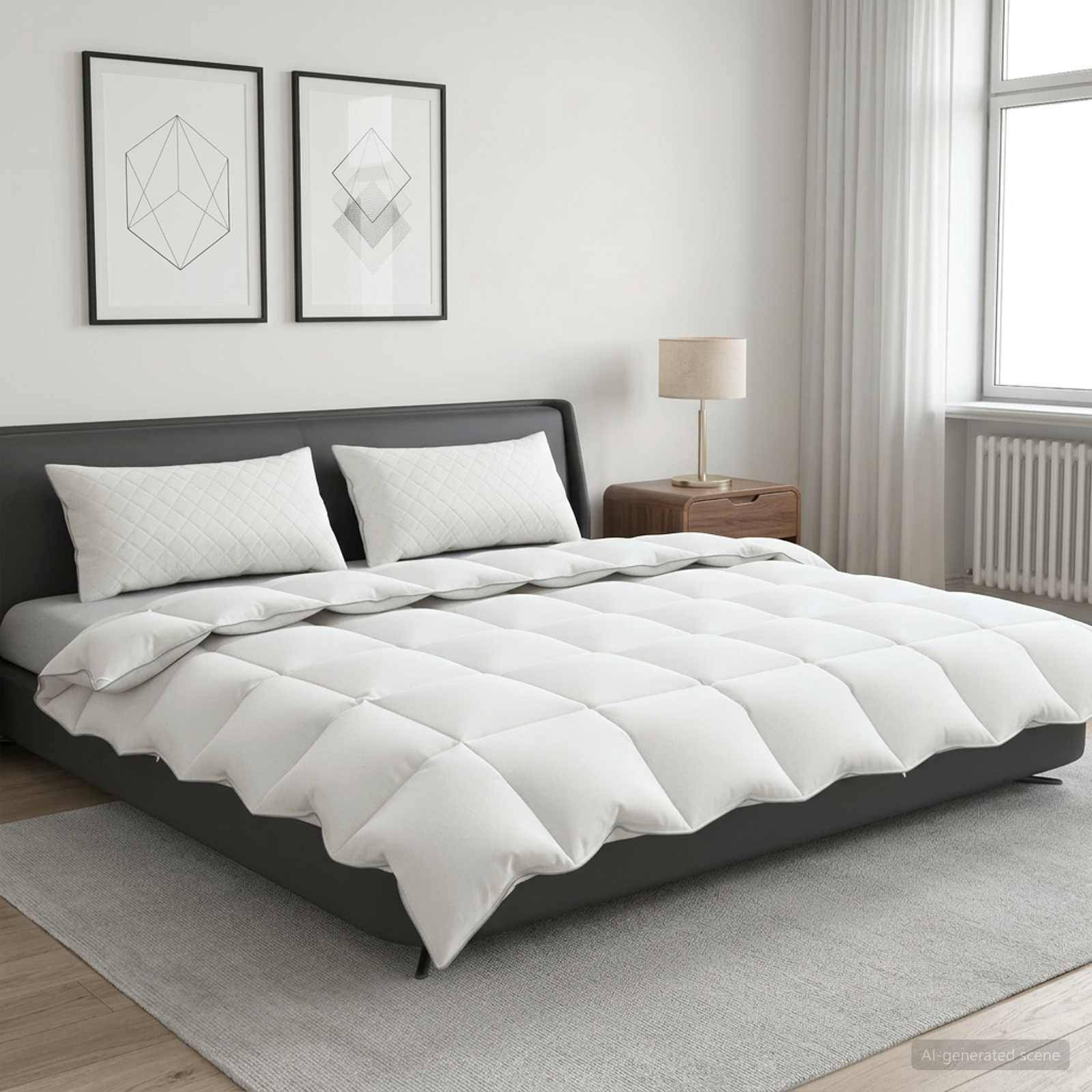 90% gsedun dyne st FULDA 3 stk. 200 x 200 cm Vinter 300 GSM