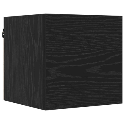 TV-møbelsæt 8 pcs 100 x 30 x 30 cm Sort eg Konstrueret træ