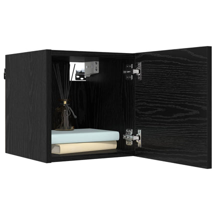 TV-møbelsæt 8 pcs 100 x 30 x 30 cm Sort eg Konstrueret træ