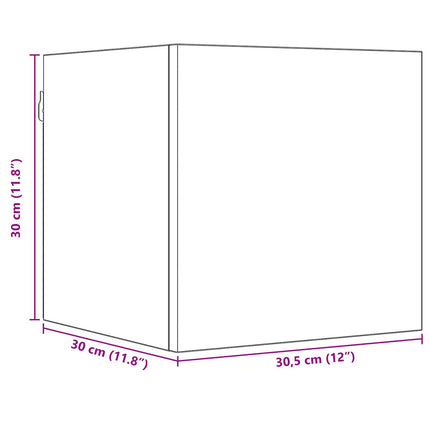 TV-møbelsæt 8 pcs 100 x 30 x 30 cm Sort eg Konstrueret træ