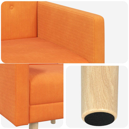 Accentstol Orange Fløjlsstof