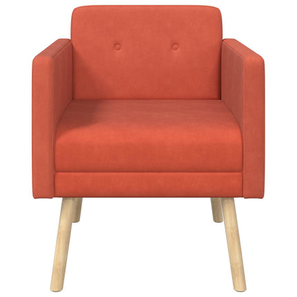 Accentstol Rød orange Fløjlsstof