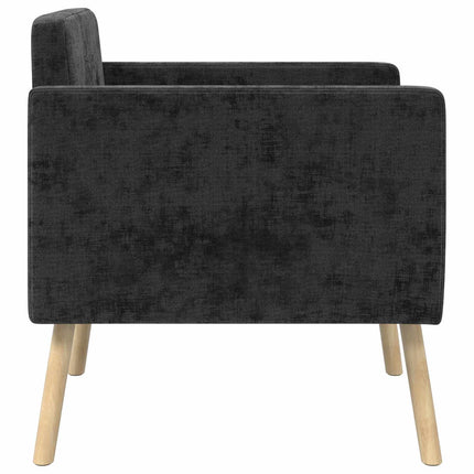 Accentstol Sort Chenille Stof