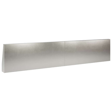 Støttemur 2 stk. 100 x 12 x 40 cm Rustfrit stål Sølv