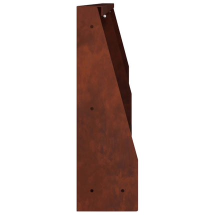 Støttemur 2 stk. 100 x 12 x 40 cm Cortenstål Rusten