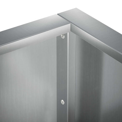Støttemur 2 stk. 50 x 50 x 40 cm Galvaniseret stål Sølv