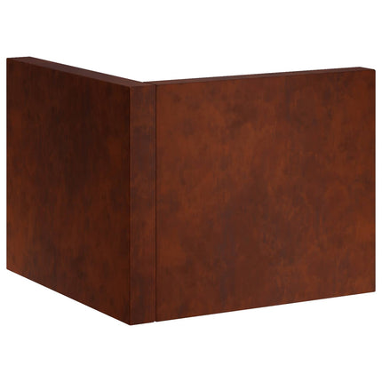 Støttemur 2 stk. 50 x 50 x 40 cm Cortenstål Rusten