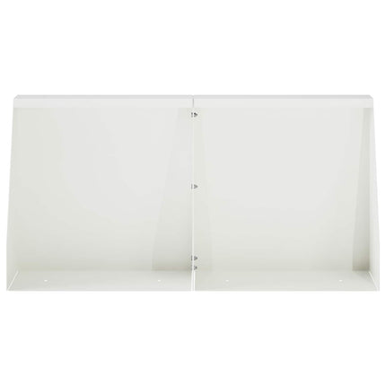 Støttemur 2 stk. 40 x 12 x 30 cm Stål Hvid