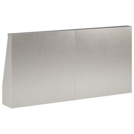 Støttemur 2 stk. 40 x 12 x 40 cm Rustfrit stål Sølv