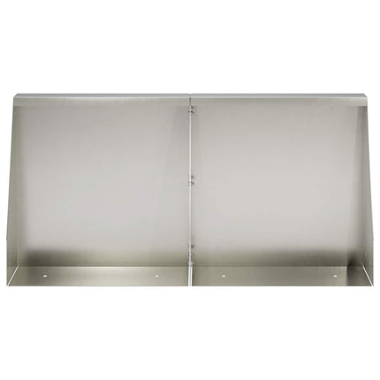Støttemur 2 stk. 40 x 12 x 40 cm Rustfrit stål Sølv