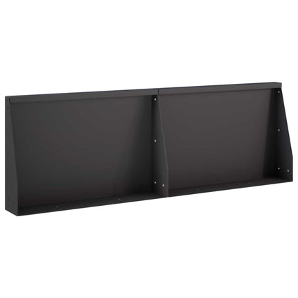 Støttemur 2 stk. 60 x 12 x 30 cm Stål Sort