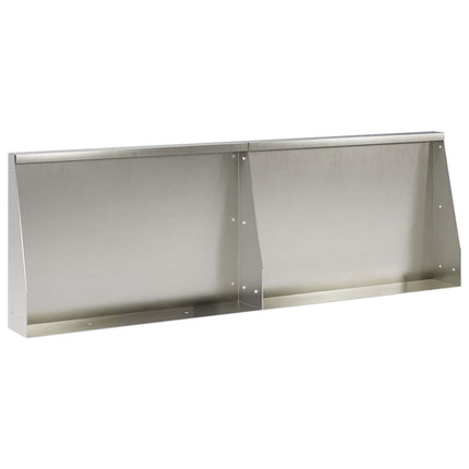 Støttemur 2 stk. 60 x 12 x 40 cm Rustfrit stål Sølv