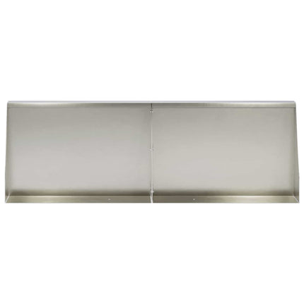 Støttemur 2 stk. 60 x 12 x 40 cm Rustfrit stål Sølv
