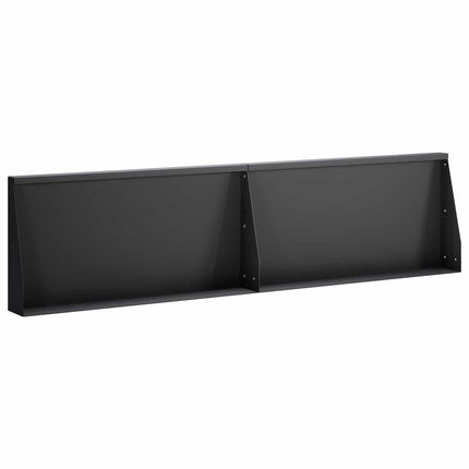 Støttemur 2 stk. 80 x 12 x 30 cm Stål Sort
