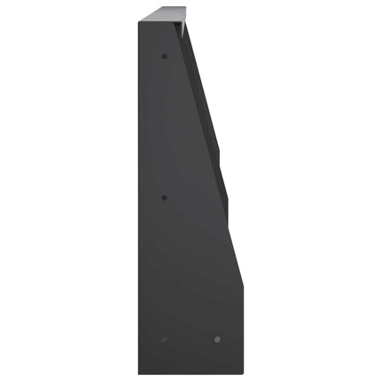 Støttemur 2 stk. 80 x 12 x 30 cm Stål Sort