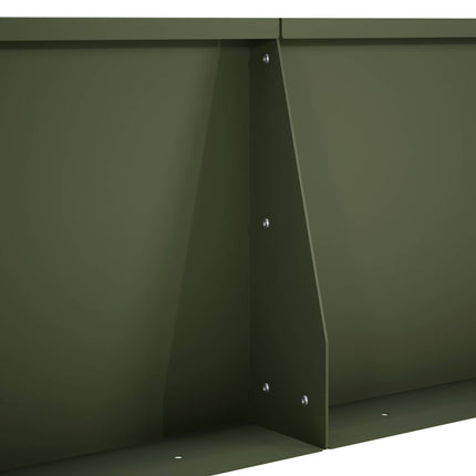 Støttemur 2 stk. 80 x 12 x 30 cm Stål Olivengrøn