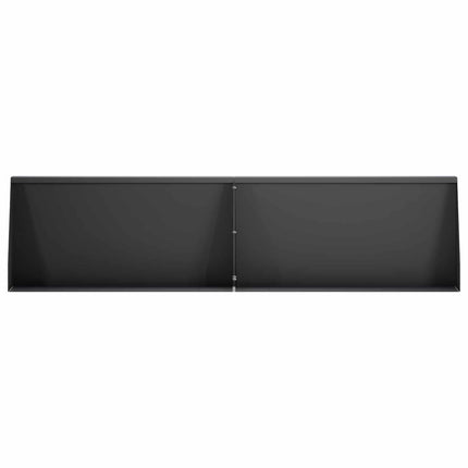 Støttemur 2 stk. 80 x 12 x 50 cm Stål Sort