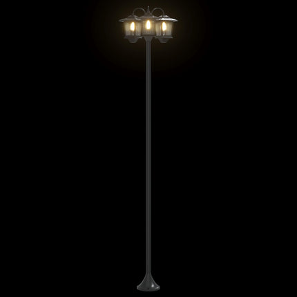3-hoved lampepost with LED Bulb Sort 16 x 16 x 187 cm