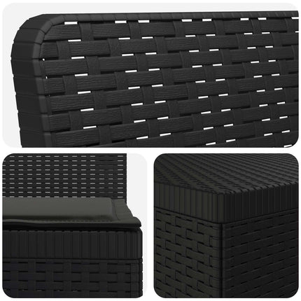 4-personers have-sofa med puder i rattan-look PP Antracit