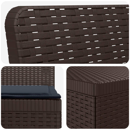 4-personers have-sofa med puder i rattan-look PP Brun
