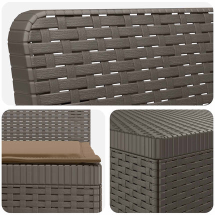 4-personers have-sofa med puder i rattan-look PP Lysegrå