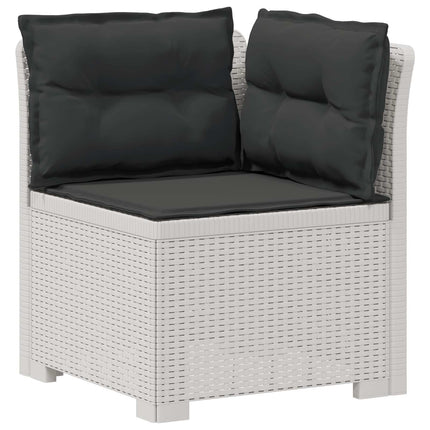 4-personers have-sofa med puder i rattan-look PP Hvid