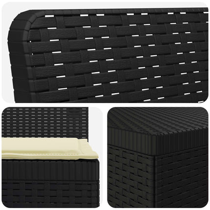4-personers Have Sofa med Hynder Rattan Look PP Antracit