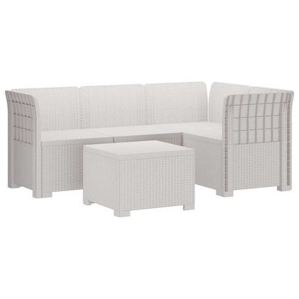 4-personers Have Sofa Rattan Look PP Hvid
