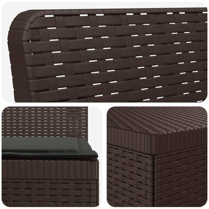 4-personers Have Sofa med Hynder Rattan Look PP Brun