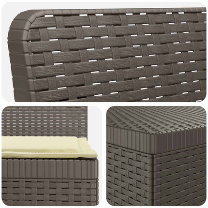 4-personers Have Sofa med Hynder Rattan Look PP Lysegrå