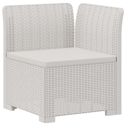 5-personers Havemøbel Sofa Rattan Look PP Hvid