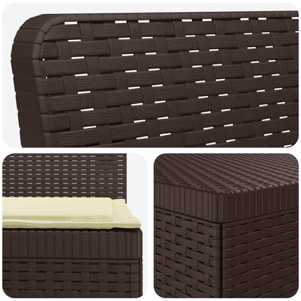 5-personers Havemøbel Sofa med Hynder Rattan Look PP Brun