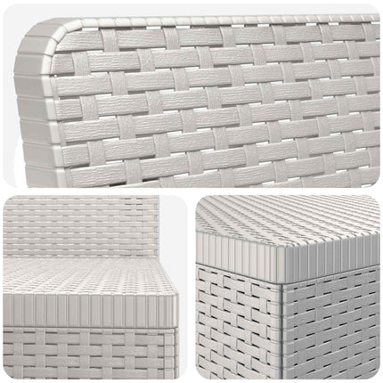 6-personers Have Sofa Rattan Look PP Hvid