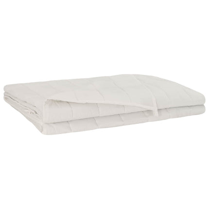 Vægtet tæppe Hvid 137 x 200 cm 6 kg 100% Bomuld 205T