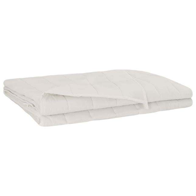 Vægtet tæppe Hvid 140 x 200 cm 10 kg 100% Bomuld 205T
