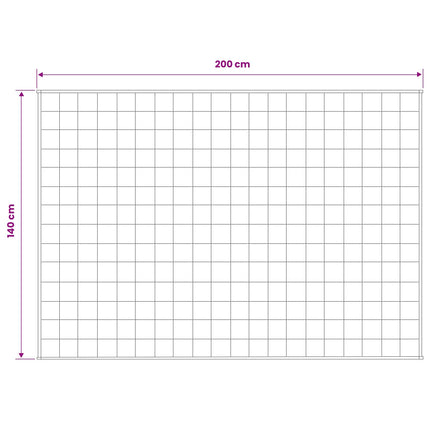 Vægtet tæppe Hvid 140 x 200 cm 10 kg 100% Bomuld 205T