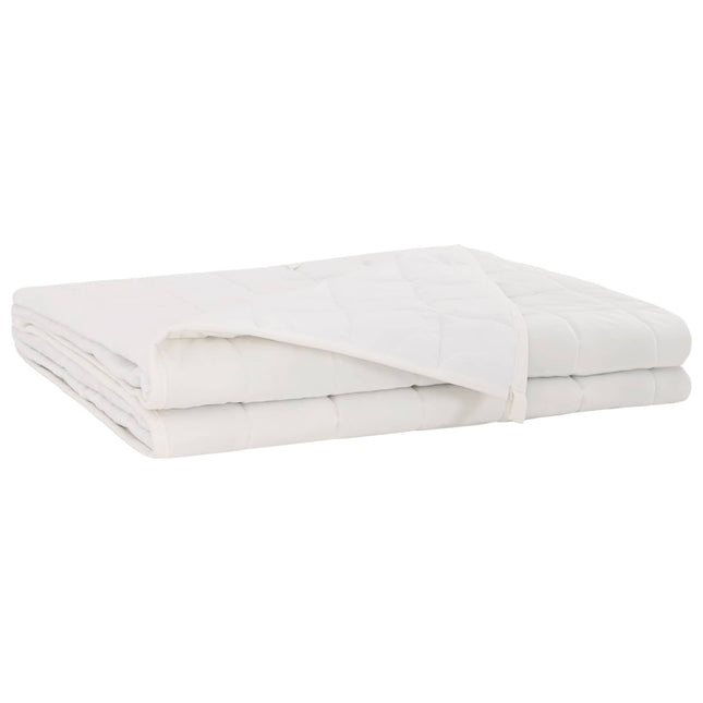 Vægtet tæppe Hvid 135 x 200 cm 6 kg 100% Bomuld 205T