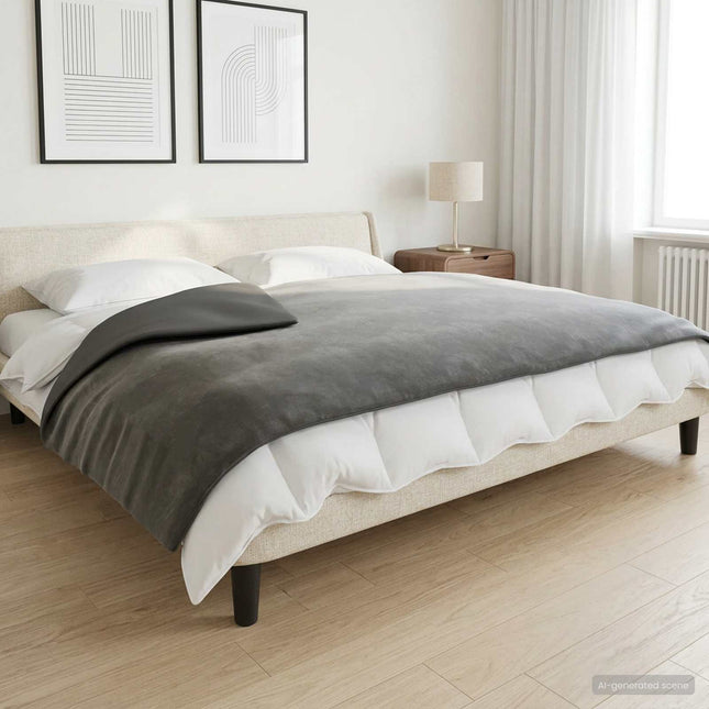 Vægtet tæppe Antracit 137 x 200 cm 10 kg 100% Bomuld 205T