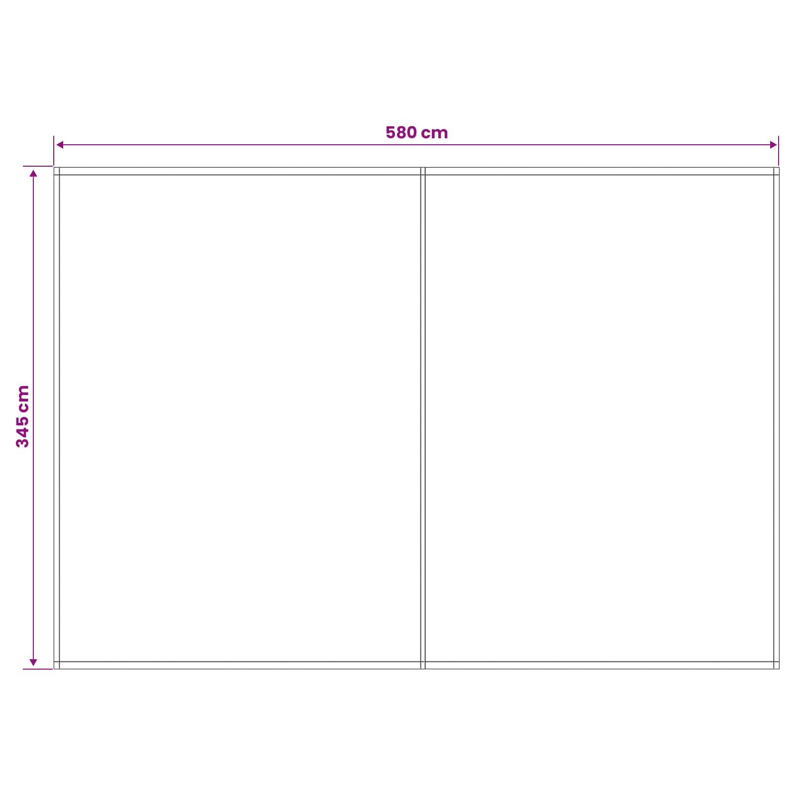 Reservedug til markise Gul og Hvid 600 × 350 cm Polyester