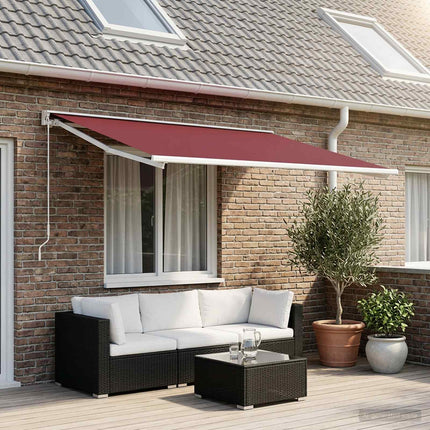 Reservedug til markise Bordeaux Rød 600 × 300 cm Polyester