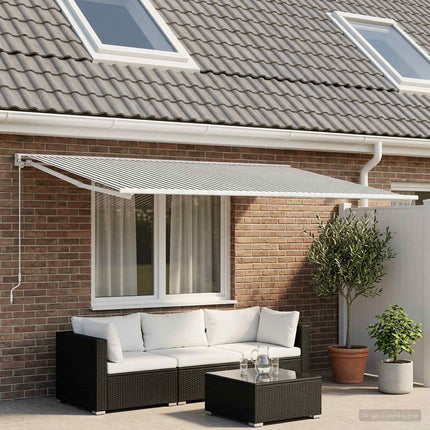 Reservedug til markise Anthracit og hvid 300 x 200 cm Polyester