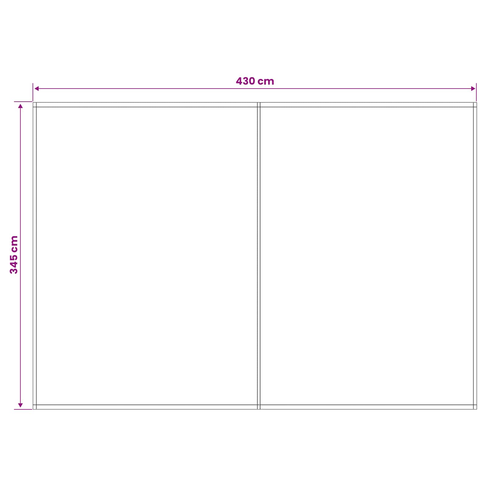 Reservedug til markise Anthracit og hvid 450 × 350 cm Polyester