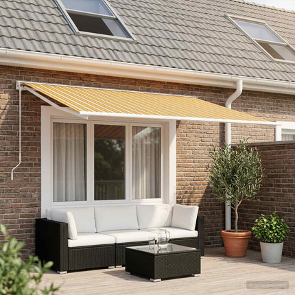 Reservedug til markise Orange og Sort 500 × 300 cm Polyester