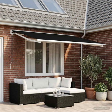 Reservedug til markise Sort 350 x 250 cm Polyester