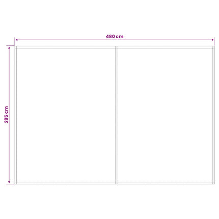 Reservedug til markise Lysegrå 500 × 300 cm Polyester