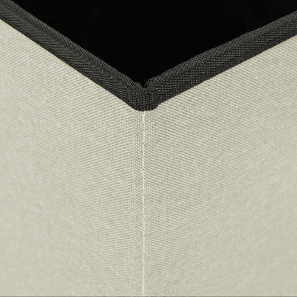 Foldbar opbevaringsbænk Hvid 180 kg 80 L 77 x 38 x 38 cm Linned